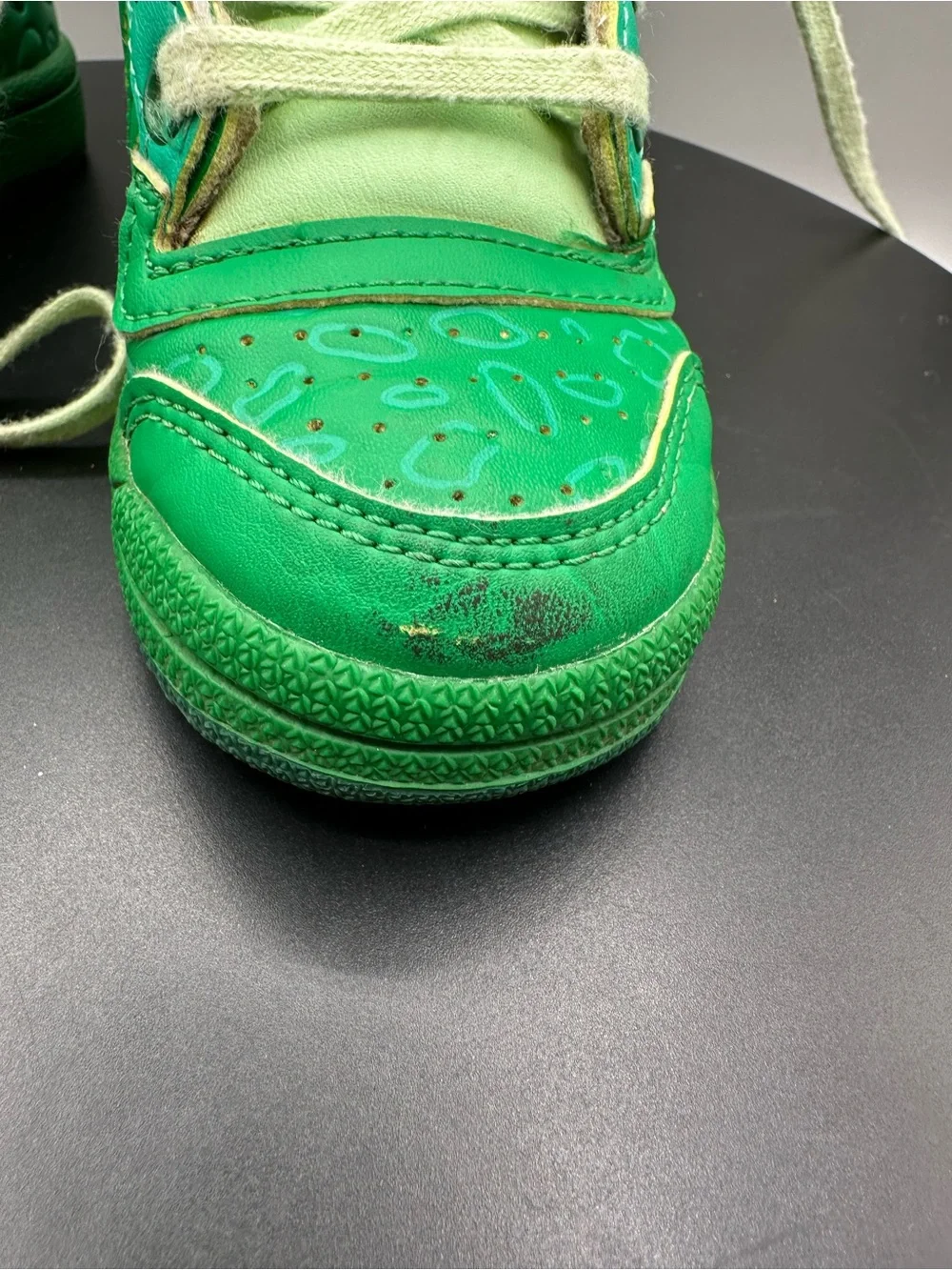 Adidas X Toy Story Top Ten Hi Kids Rex Youth 11C Debossed Scale Green